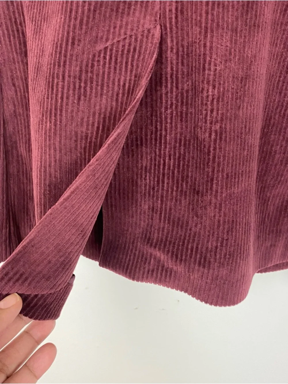 1901 Double-Breasted Corduroy Blazer in Burgundy